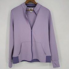 Footjoy FJ Women's Medium Full Zip Purple Cloud Performance Jacket Sporty Golf