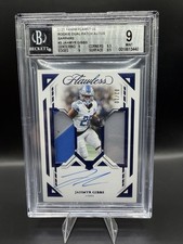 JAHMYR GIBBS - 2023 Panini Flawless - Rookie Dual Patch Auto Sapphire /10 BGS 9