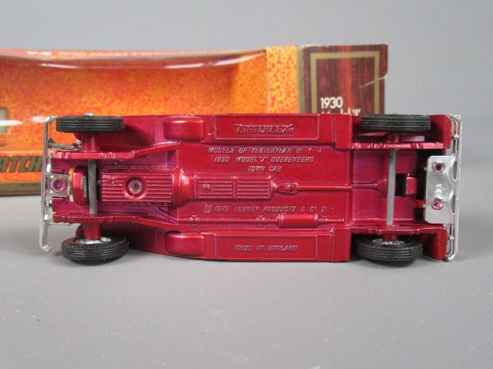 D52 Matchbox Models Of Yesteryear Y-4 Duesenberg Model J 1930 Red + Box 1:43 - Image 3 of 4