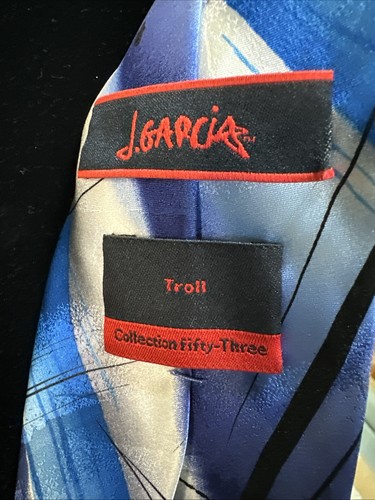 Vintage Jerry Garcia Men’s 100% Silk Tie ~ Collection Fifty-three Troll 60” - Picture 3 of 5