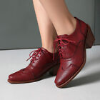 00003De1
Blok Burnt Women's Shoes Square Toes Thick Heel High Heel British Casual Shoes