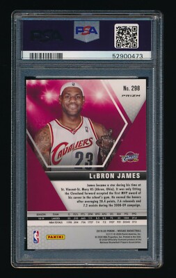 PSA 10 LEBRON JAMES 2019-20 PANINI MOSAIC PINK CAMO PRIZM