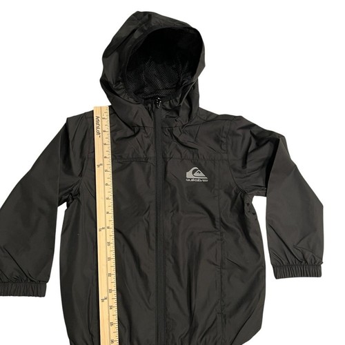 Quiksilver Boy's Black Charcoal Overcast Windbreaker Jacket Kid's Size 4 NWT - Picture 5 of 12