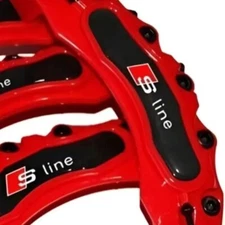 4 PCS Brake Caliper Covers Red for Audi Front Rear A1 A2 A3 A4 A6 A5 Q5 Q3 Q2 B9