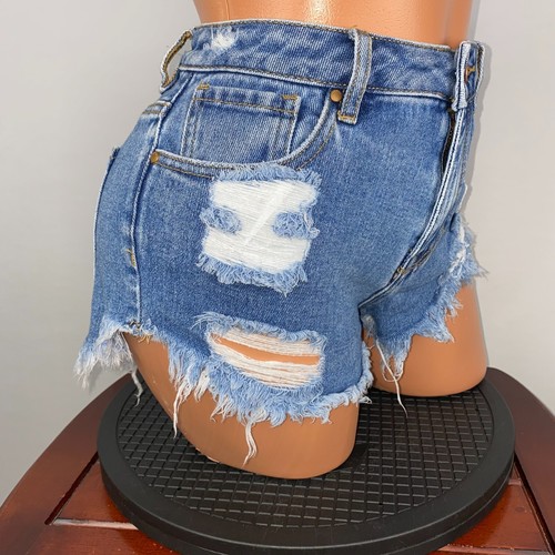 Pacsun High Rise Festival Cutoff Jeansshorts Damen 25 Distressed Sommer Strand OT - Bild 2 von 12