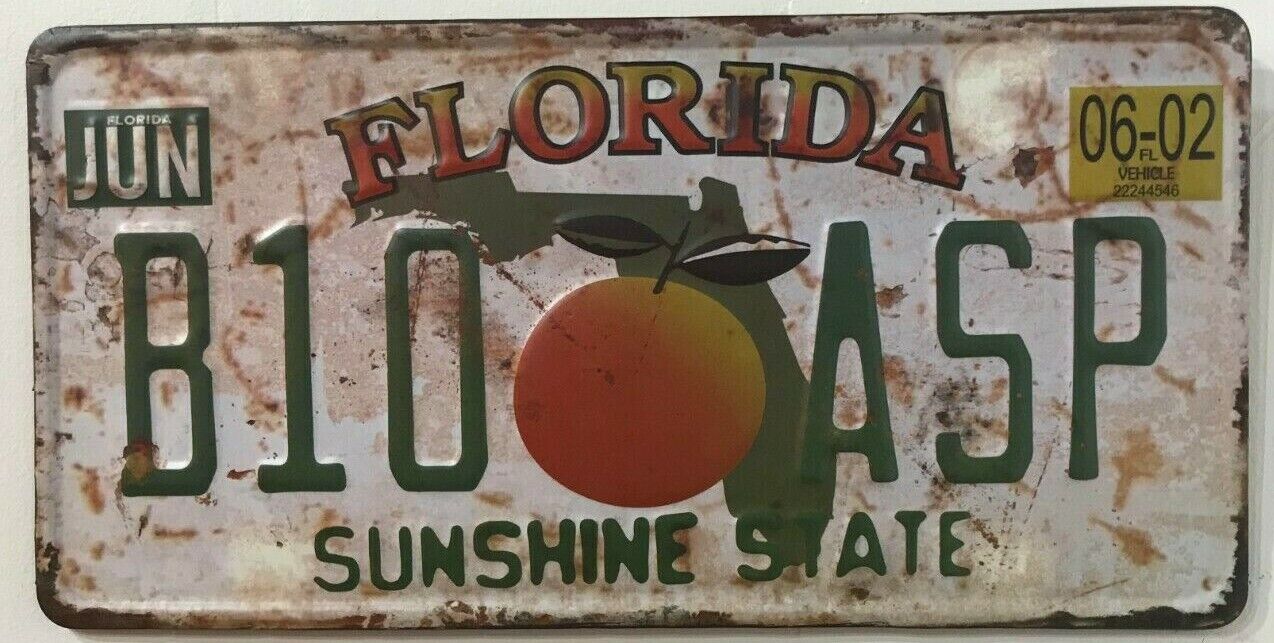 AMERICAN USA ANTIQUE/OLD LOOK LICENCE NUMBER PLATES NY LAS VEGAS CALIFORNIA FL - Picture 5 of 13
