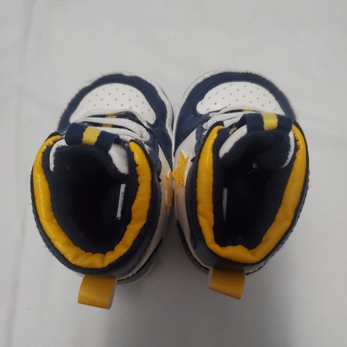 Zapatos para caminar sin cordones First Steps talla 2 (3-6M) blanco azul - Imagen 6 de 8