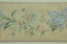 Wallpaper Border shiny painted garden flowers 81-20837