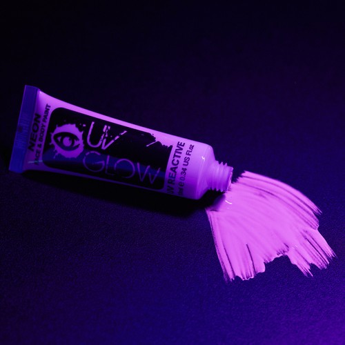 UV Glow Neon Gesichtsfarbe Körperfarbe 10ml - 4er Set - fluoreszierendes Festival Make-up - Bild 12 von 18