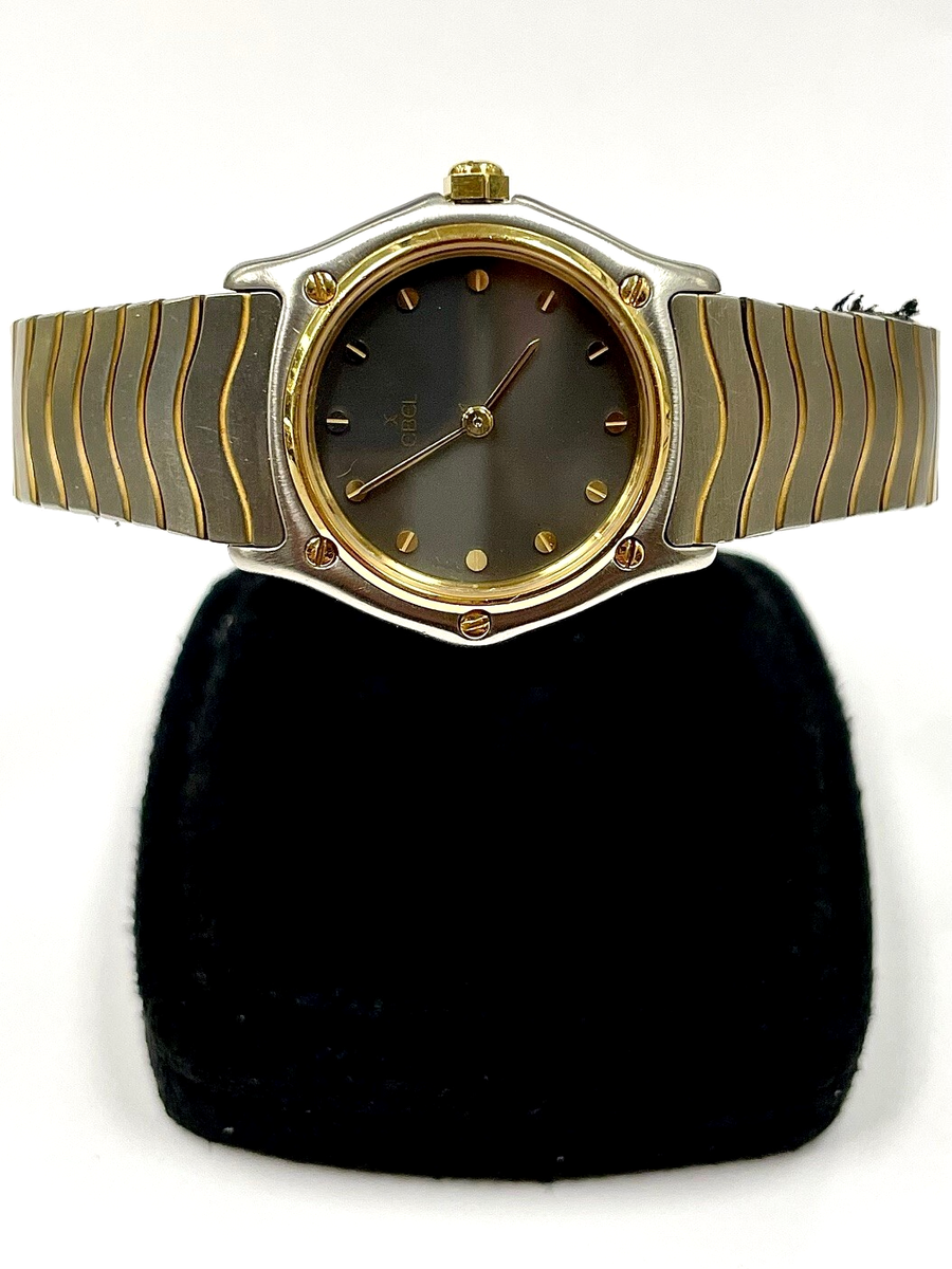 EBEL CLASSIC WAVE 18K YELLOW GOLD & STAINLESS STEEL WATCH QUARTZ