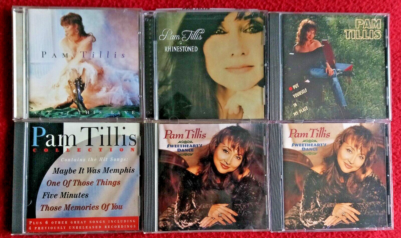 Lot of 6 PAM TILLIS Country Music CDs..All Of This Love, Rhinestoned, Collection