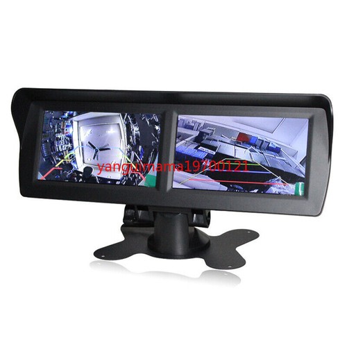 4.3" LCD Monitor+Backup Camera+Bracket Dual Screen Split Display Reverse Image