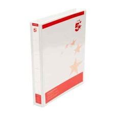 Image of A4 Presentation Ring Binder Polypropylene 25mm 2D-Ring White Pack of 10