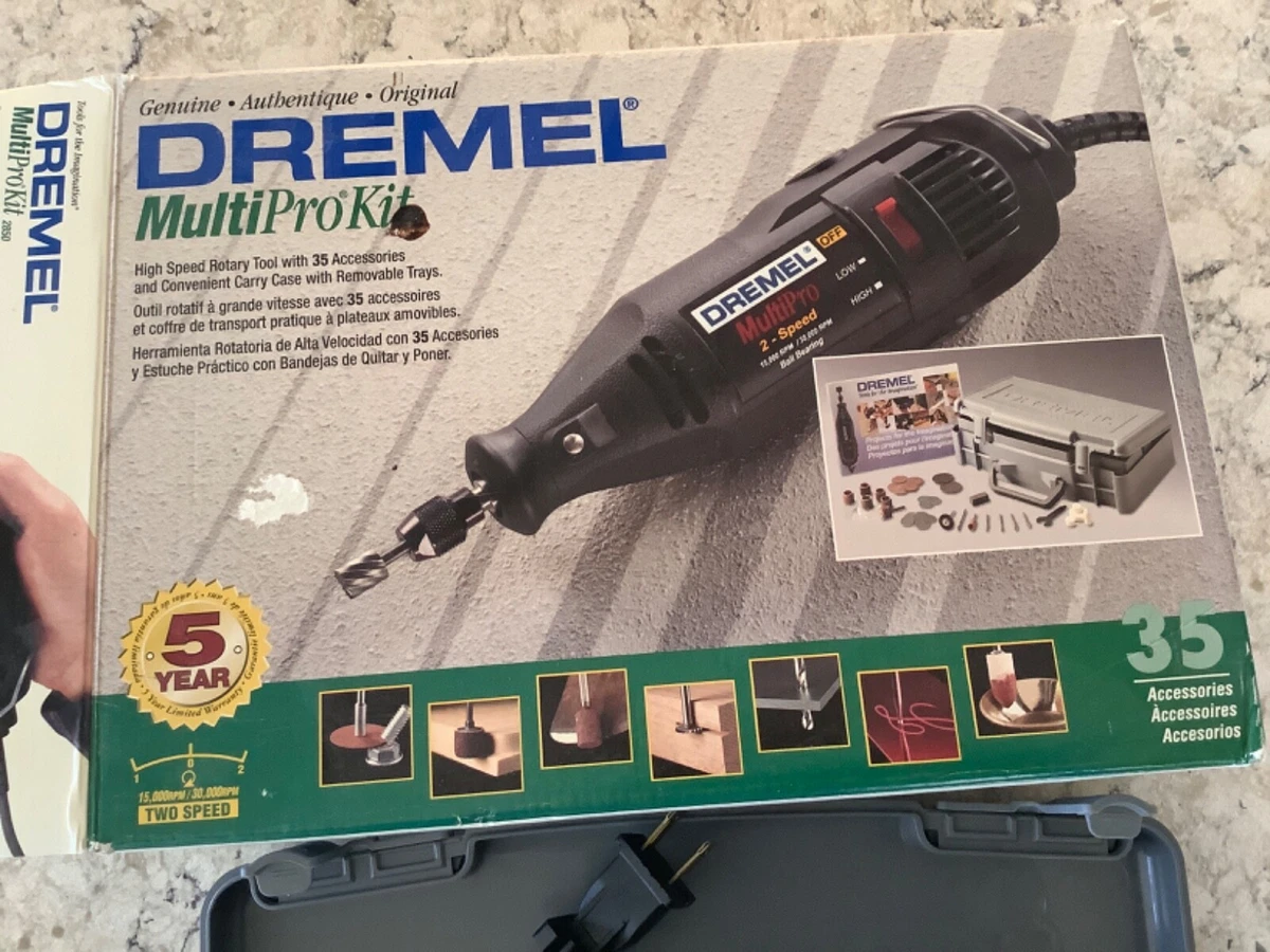 Dremel MultiPro Kit 2850 Rotary Tool with accessories appears