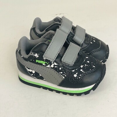 Puma ST Runner NL Splatz V PS Running Sneaker Toddler Kids 4C Gray Casual 362668