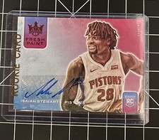 2020-21 Panini Court Kings Fresh Paint Ruby /99 Isaiah Stewart Rookie Auto RC 🏀