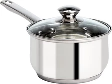 Ecolution Stainless Steel Sauce Pan with Encapsulated Bottom 2-Quart,, Silver 