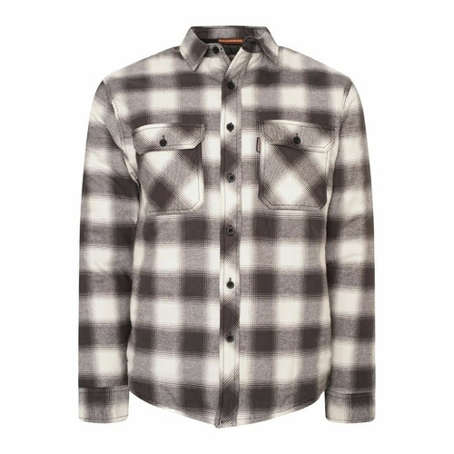 Camisa de trabajo de franela cálida acolchada para hombre 822 - Imagen 7 de 26