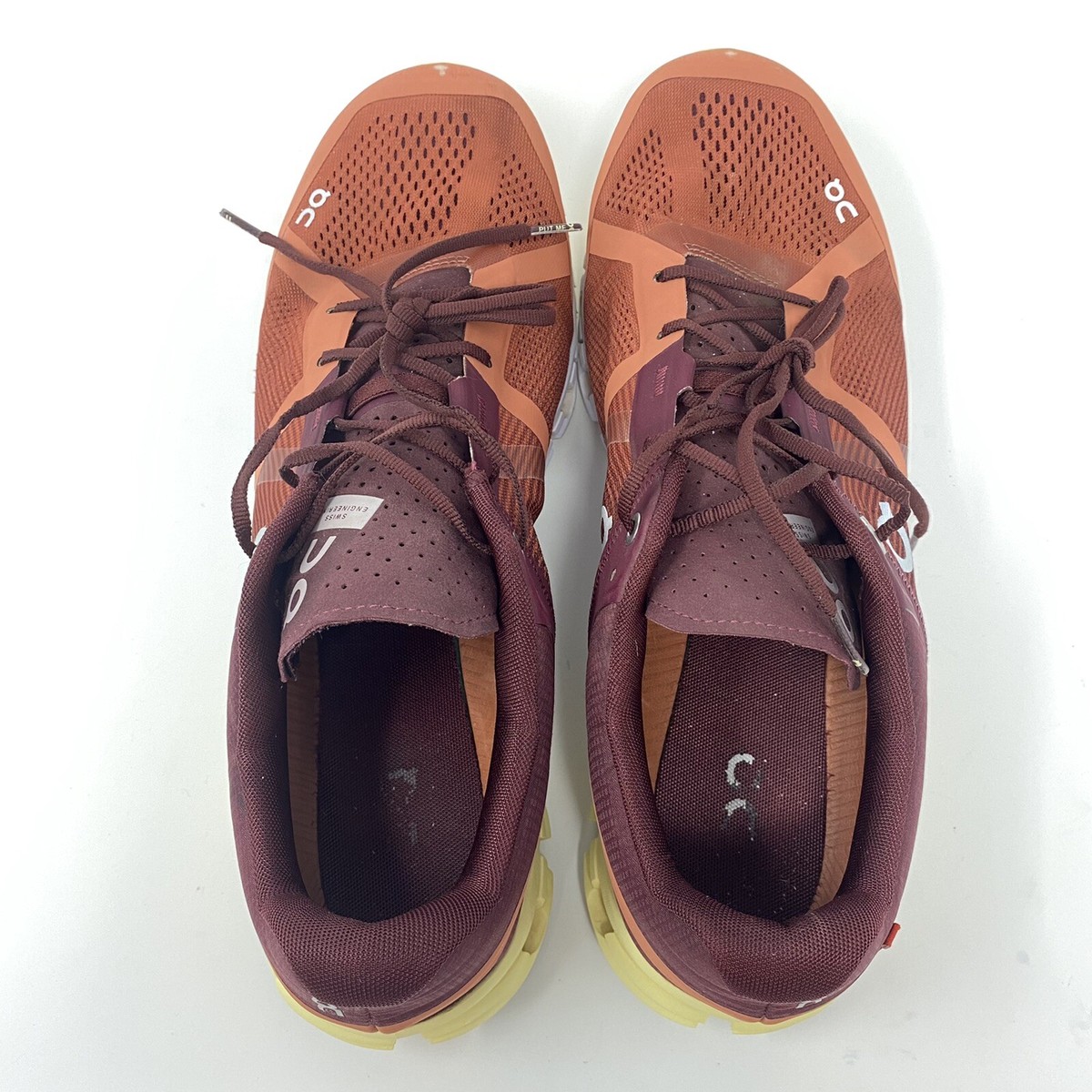 On Cloudflow Running Shoes Mens Size 11.5 Rust/Limelight | eBay display picture 3