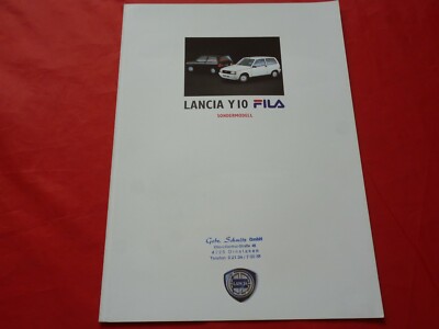 1988 Lancia Y10 ''Fila'' Special Model Brochure Brochure Depliant Folleto