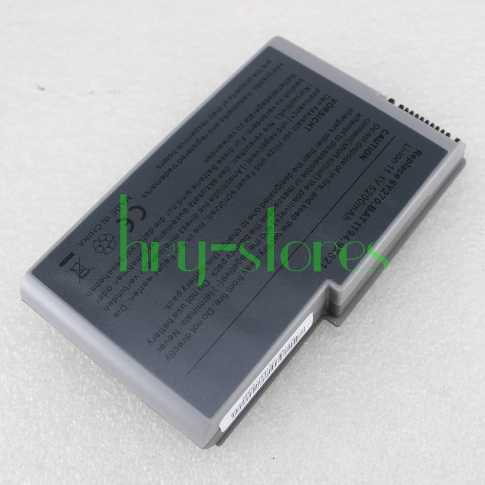 全新锂离子电池 适用于戴尔 Latitude D520 D500 D505 D510 D600 D610 便携式电脑 银色 — 第 2/4 张图片