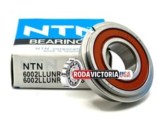 NTN 6002 LLU NR BALL BEARING, RUBBER SEALED  SNAP RING 15x32x9mm 6002 2RSNR