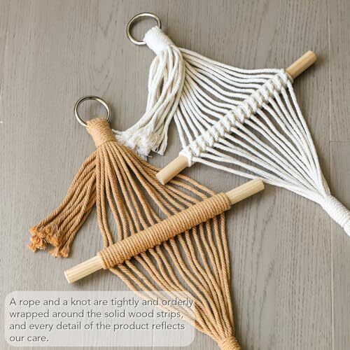 2Pcs Macrame Plant Hangers Indoor Macrame Hanging Planters Large for up to 10 - Picture 6 of 6