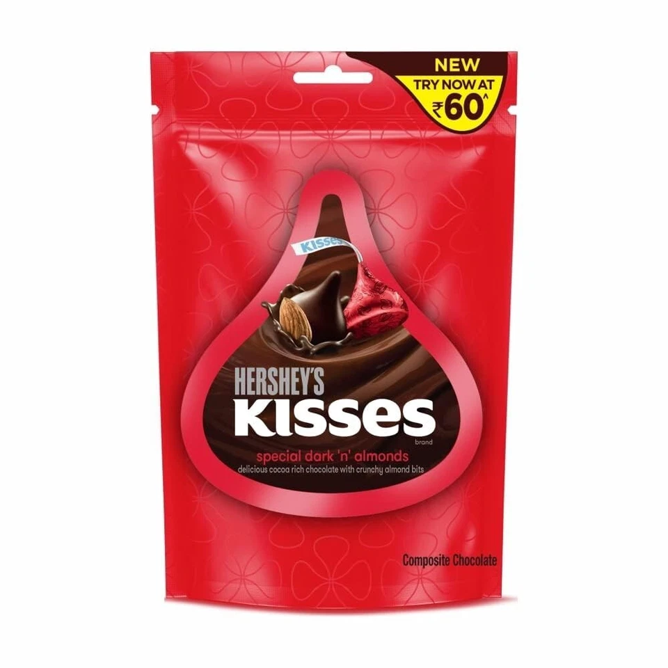 Nuevo Lanzado HERSHEY'S Besos Especiales Dark 'N Almendras Stock Limitado (paquete de 4) Foto 2 de 4
