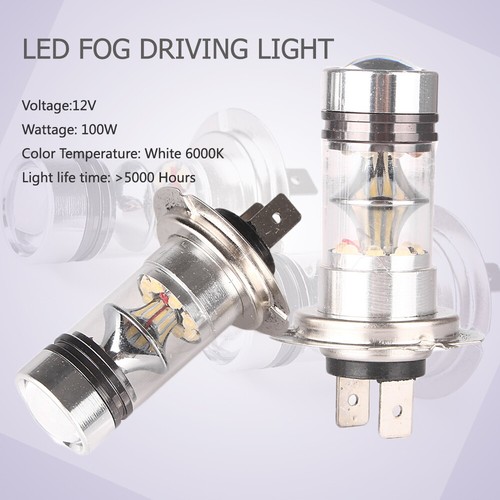 H7 6000K 100W LED 20-SMD Projector Fog Driving DRL Light Bulbs HID White po - Picture 5 of 12