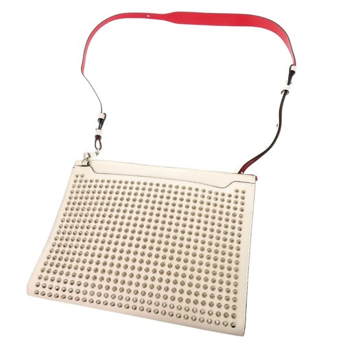 AUTHENTIC Christian Louboutin 2WAY Clutch bag Sky Pouch Spike Studs Shoulder Bag - Picture 5 of 8