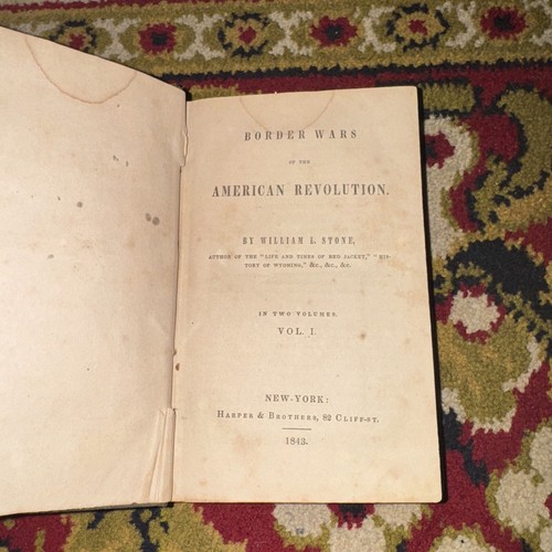 Border Wars of The American Revolution by William Stone 1843 2 Vols Family Lib - Picture 8 of 24