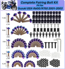 Complete Fairing Bolt Kit Purple-blue Screws for GSXR1000 GSXR600/750 2001-2003