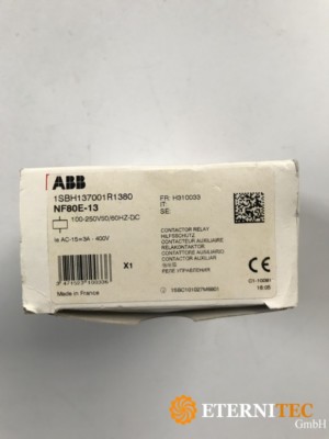 ABB 1SBH137001R1380 NF80E-13 Auxiliary Contactor New