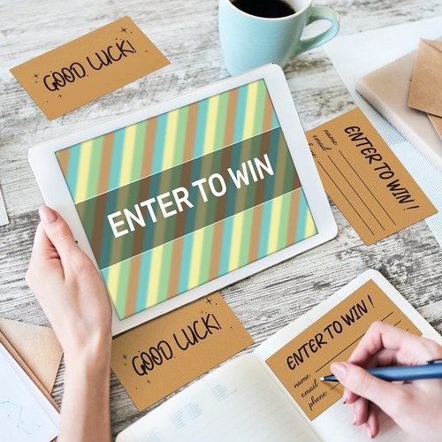 300 Stück Enter to Win Tombola Tickets Karten 3,5 x 2 Zoll Teilnahmeformular Karten für - Bild 6 von 7