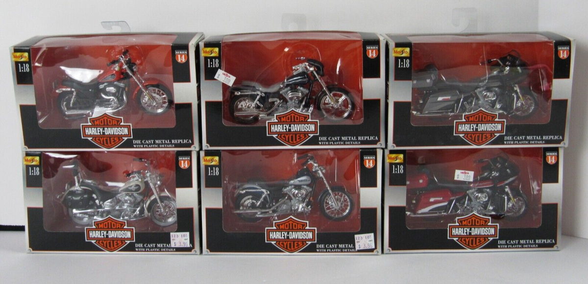 Complete Series 14 (6) Maisto 1/18 Harley Davidson Diecast