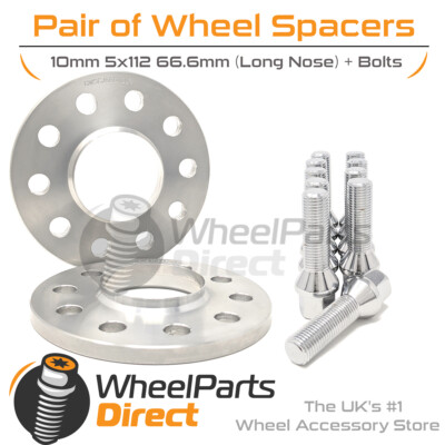 Spacers & Bolts 10mm for Merc S-Class S63 AMG W221 07-13 On Aftermarket Wheels
