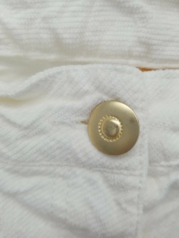 Calça feminina Ruby Rd branca de veludo tamanho 22W - Imagem 3 de 4