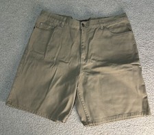 Vintage Y2K Route 66 Tan Denim Skater Grunge Jorts Shorts Size 38