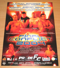 PRIDE FC FINAL CONFLICT 2004 POSTER - FEDOR EMELIANENKO WANDERLEI SILVA UFC MMA
