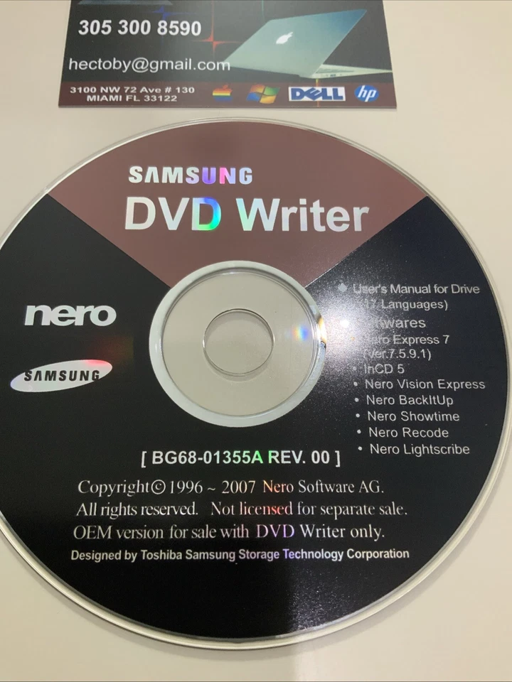 Samsung DVD Writer (PC 1996-2007) Nero - Disc Only Pre-owned  - Image 2 of 4