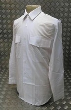 Uniform Dress Shirt White long Sleeves Security Officer's 18.5" Collar PS1