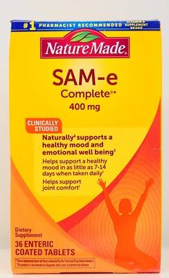 Nature Made Sam-e Complete 400 mg 36 Enteric Coated Tablets EXP 11/25+