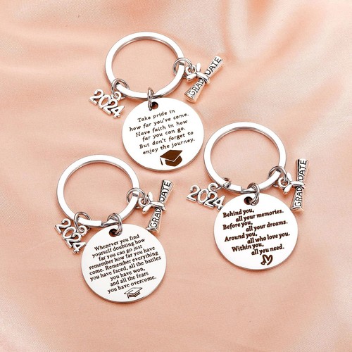 9PCS Graduation Keychains for Class of 2024 College & PhD Gifts - Picture 5 of 7
