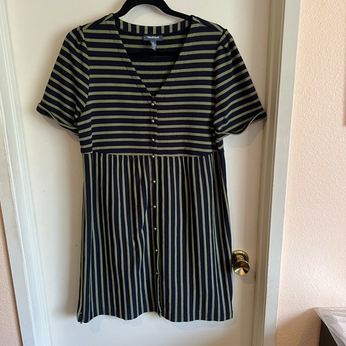 NWOT Modcloth Dress Small Navy Olive 