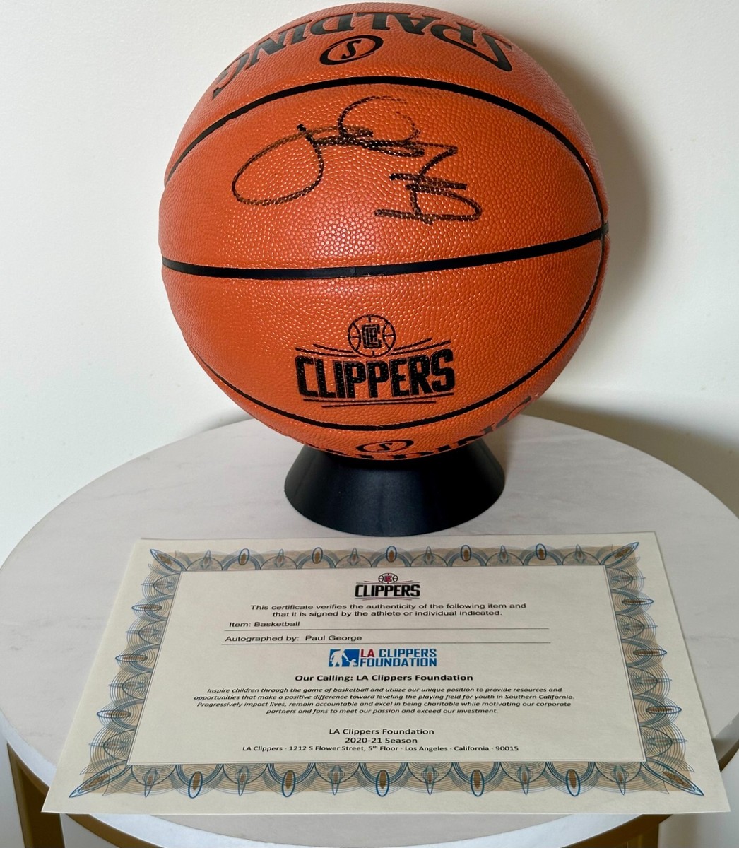 Paul George Autographed NBA LA Clippers Game Ball Series