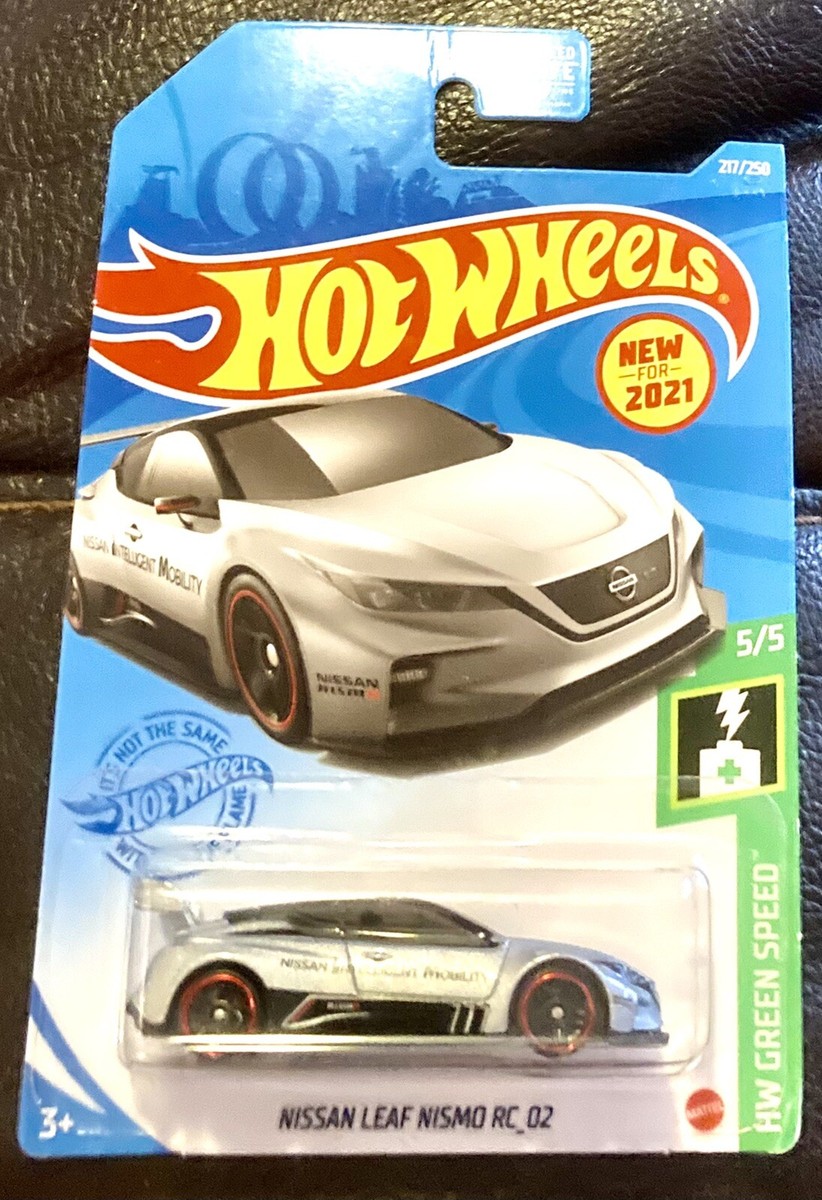 Hot Wheels Nismo ミニカー シルバー 🏁 Hot Wheels Nissan Silver Leaf Nismo RC_02 HW Green Speed