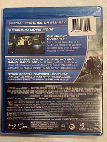 Harry Potter and The Deathly Hallows Part 2 RARE Promo Bluray Movie New Sealed - Picture 2 of 2