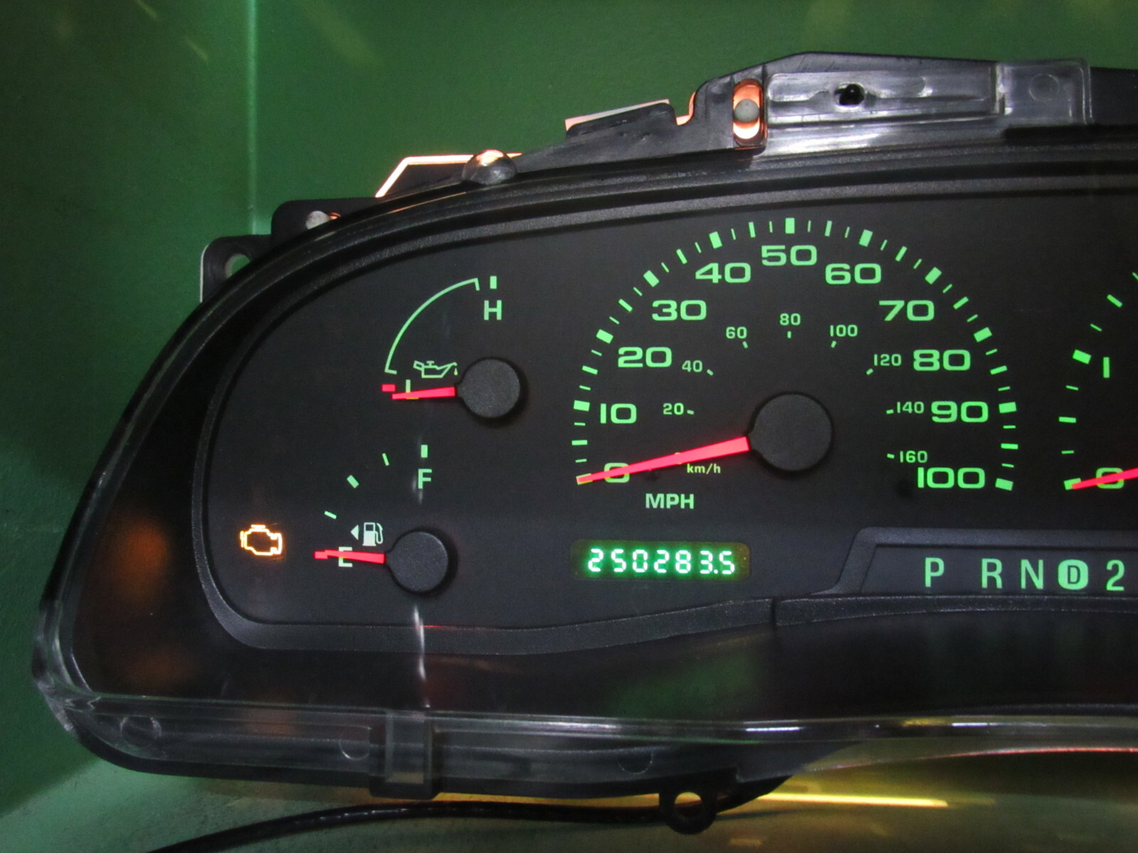 0203 F250 F350 INSTRUMENT GAUGE CLUSTER GAUGES SPEEDO TACH 250K TESTED