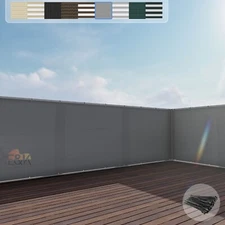 35in Tall Balcony Fence Screen Privacy Shelter Shade Mesh Cover for Pool Patio