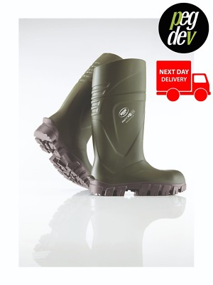 STEPLITE XCI FULL SAFETY GREEN WELLY WELLINGTON BOOT WELLIES